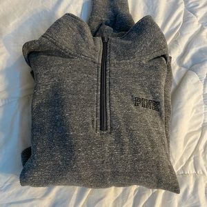 Quarter zip pink hoodie!